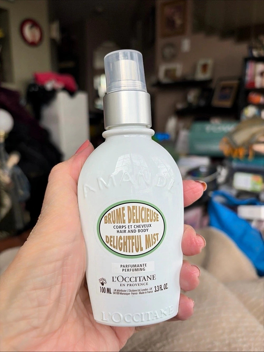 L'Occitane Almond Delightful Mist Hair & Body Mist 100 mL NEW!